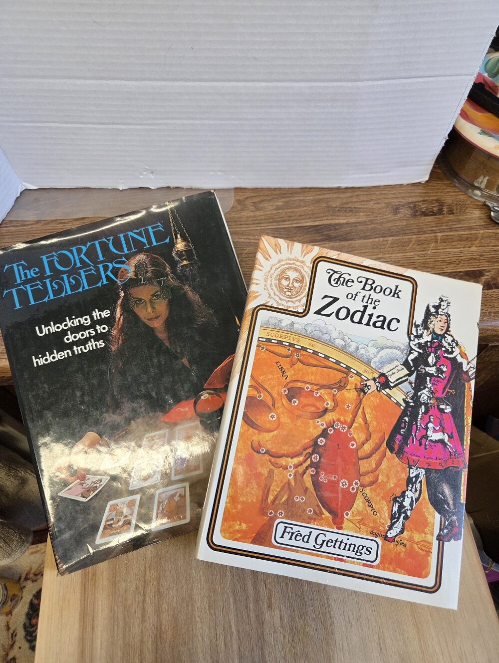 Vintage 70s 2-Piece Fortune Tellers & Zodiac Hard Cover Books
